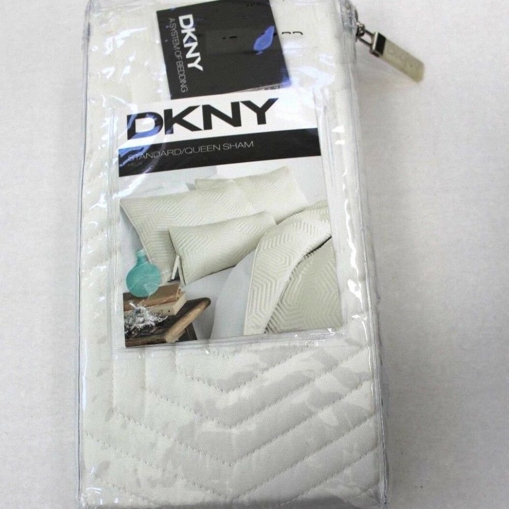 DKNY One Ivory Helix Quilted Standard Sham